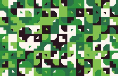 Basit şekiller ve parlak ve canlı renklerden oluşan soyut geometrik vektör deseni. Geometrik kompozisyon, web tasarımı için kullanışlı, kartvizit, davet, poster, tekstil baskısı, arkaplan.