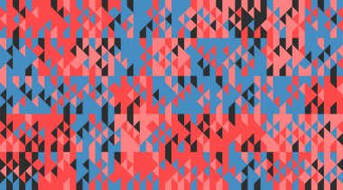 Basit şekiller ve parlak ve canlı renklerden oluşan soyut geometrik vektör deseni. Geometrik kompozisyon, web tasarımı için kullanışlı, kartvizit, davet, poster, tekstil baskısı, arkaplan.