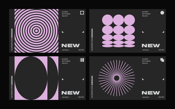 Брутализм вдохновил графический дизайн векторной обложки плаката, выполненной с векторными абстрактными элементами и геометрическими формами, полезными для постерного искусства, заголовков сайтов, дизайна первой полосы, декоративной печати