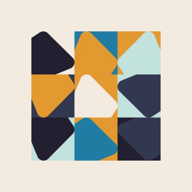 Soyut dekonstrüksiyon şekilleriyle dijital kolaj vektör çizimleri ve çeşitli arkaplanlar, poster sanatı, tekstil tasarımı, dekoratif baskılar, davetiye mektupları vs. için harika grafikler..