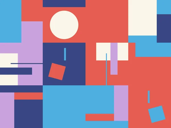 Création Composition Bauhaus Réalisée Avec Des Éléments Vectoriels Abstraits Des — Image vectorielle