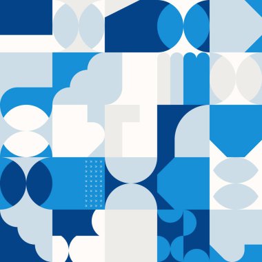 Basit şekilleri ve figürleri olan geometrik çizimler. Geometrik şekilli ve elementli soyut desenler. Web afişi, iş sunumu, marka paketi, kumaş baskısı için mükemmel.