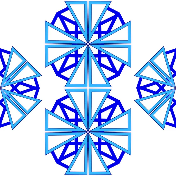 Ein Geometrisches Dreieck Formmuster Das Andere Isometrische Schnittpunkte Eines Dreiecks — Stockfoto