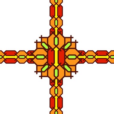 Şablonun bir varyantı, beyaz arkaplandaki hücrelerdeki çizgilerden yapılmış örgülü bir örgülü saçtır. At kuyruğundan farklı şekiller..