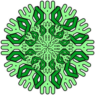 Örgü örgülü örgülü örgülerin çeşitli varyasyonları, beyaz arka plandaki hücreler tarafından yapılmış. Şablonun ana motifi örgü örülmüş bir at kuyruğuna benziyor. Örgüler karelerin, dairelerin ve çeşitli geometrik şekillerin sonsuz şekillerinden oluşur.