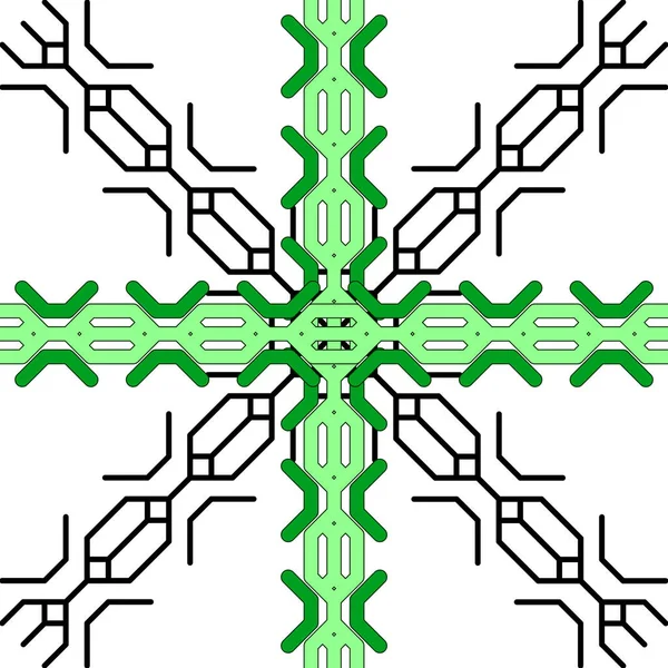 白い背景の細胞によって作られた編組ピグテールパターンの様々なバリエーション 柄のモチーフはニットのピグテールの形に似ています 組紐は 正方形 様々な幾何学的形状の無限の形状で構成されています — ストック写真
