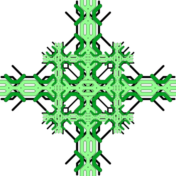 辫子辫子图案的各种变体 由白色背景上的细胞制成 图案的主题与针织辫子的形状相似 这些辫子是由无限的正方形 圆形和各种几何形状组成的 — 图库照片