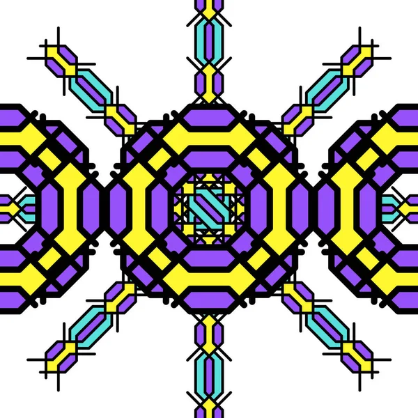白い背景に格子状の細胞で作られた編組ピグテールパターンの変種 パターンは ニットのピグテールの形に似ており 正方形 その他の幾何学的形状を構成しています — ストック写真