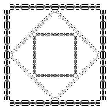 Örgülü örgülü örgülü örgülerin varyasyonları beyaz arkaplandaki şebeke hücrelerinde yapılır. Örgü örgülü at kuyruğu deseni, kare, daire ve diğer geometrik şekiller yapar..
