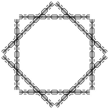 Örgülü örgülü örgülü örgülerin varyasyonları beyaz arkaplandaki şebeke hücrelerinde yapılır. Örgü örgülü at kuyruğu deseni, kare, daire ve diğer geometrik şekiller yapar..