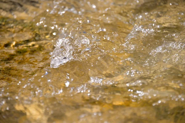 Water Runs River Glistens Sun Autumn Afternoon — Stock Photo, Image