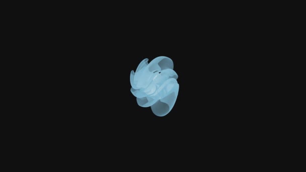气体诞生的抽象可视化 蓝色星云的软波 — 图库视频影像