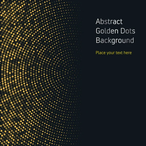 Gouden Glitter Halftone Gevlekte Achtergrond Abstract Circulair Retro Patroon Pop — Stockvector