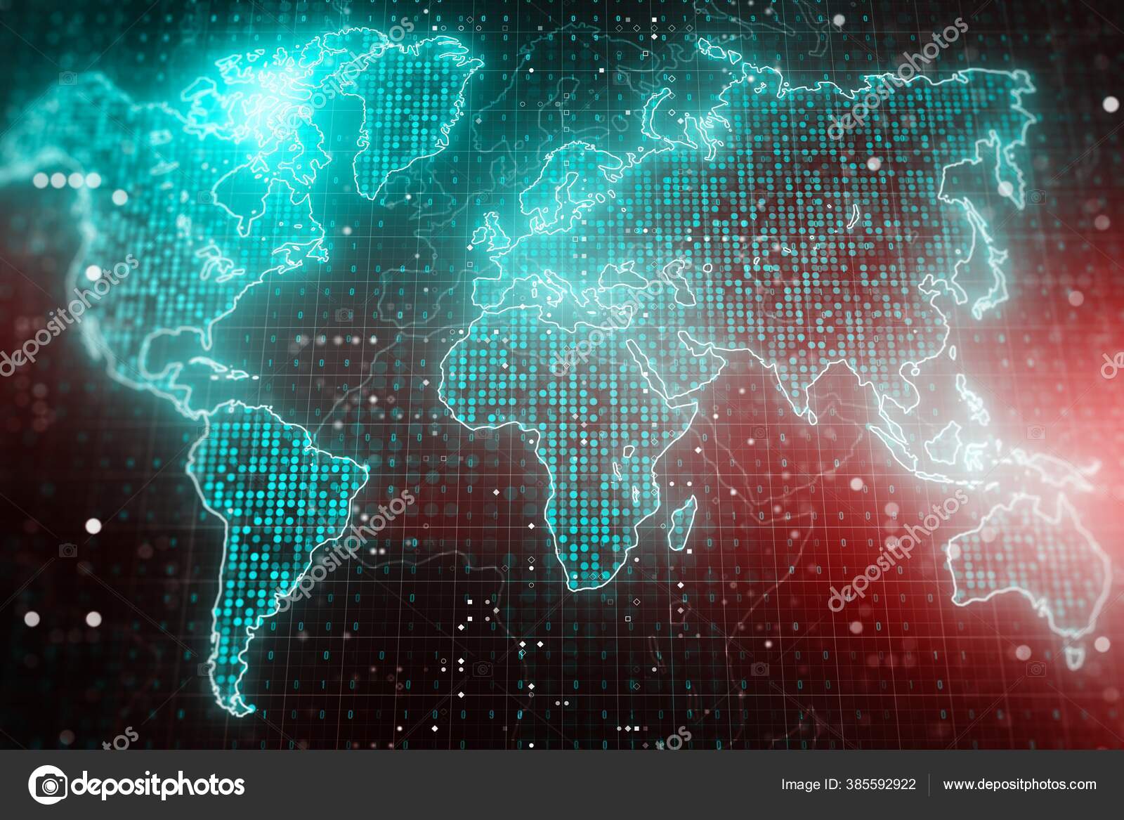 Graphic world map illustration. 3D Rendering Stock Photo by 