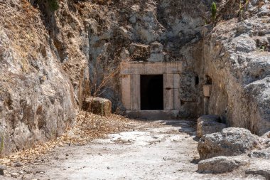 Bet She 'arim Ulusal Parkı' ndaki Lulavim Mağarası Kiryat Tivon, İsrail