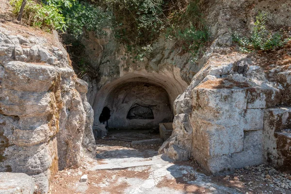 Caverna Sarcófago Solitário Parque Nacional Bet She Arim Kiryat Tivon — Fotografia de Stock