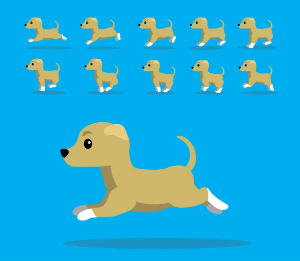 Animation Animale Séquence Chien Greyhound Cartoon Vector — Image vectorielle