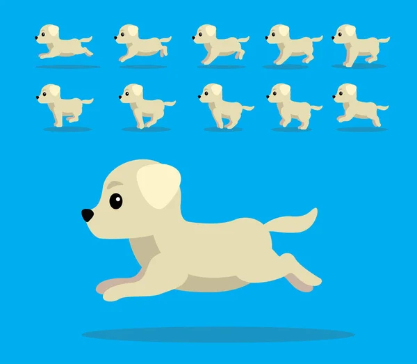 Hayvan Animasyon Sıralaması Köpek Labrador Retriever Çizgi Film Vektörü — Stok Vektör