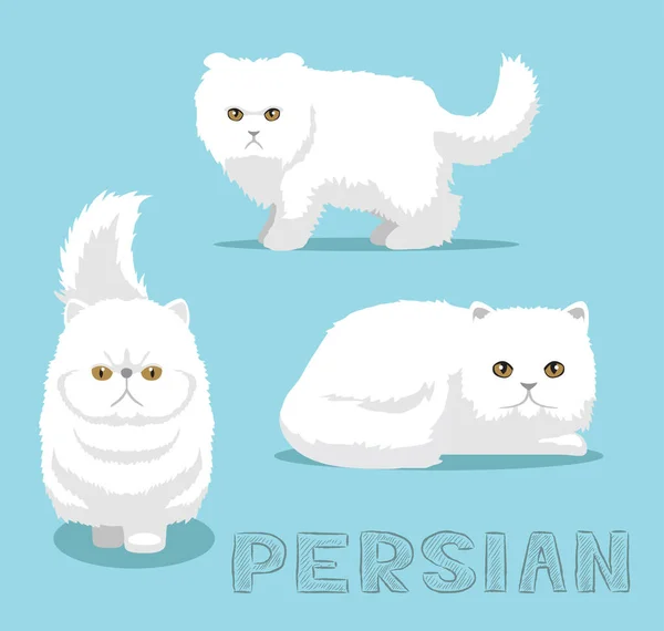 Cat Persian Cartoon Vector Illustration — 스톡 벡터