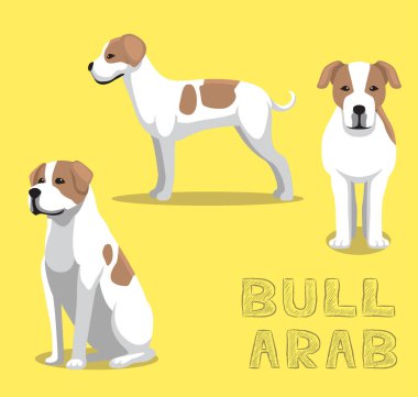 Dog Bull Arap Çizgi Filmi Vektör İllüstrasyonu