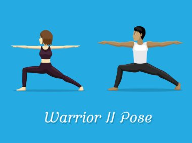 Manga Tarzı Çizgi Film Yoga Savaşçısı II Poz