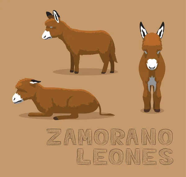 Ezel Zamorano Leones Cartoon Vector Illustratie — Stockvector