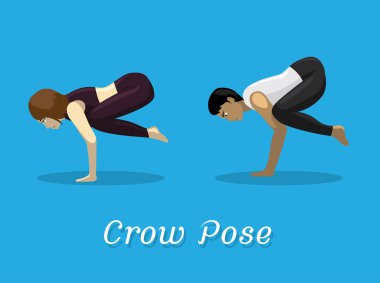Manga Biçimli Çizgi Film Yoga Karga Pozu