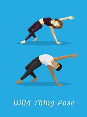 Manga Tarzı Çizgi Film Yogası Vahşi Şey Pozu