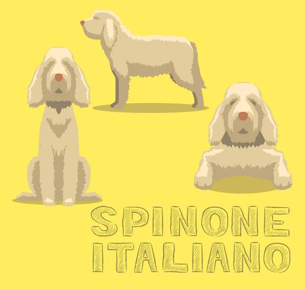 Dog One Italiano Cartoon — стоковый вектор