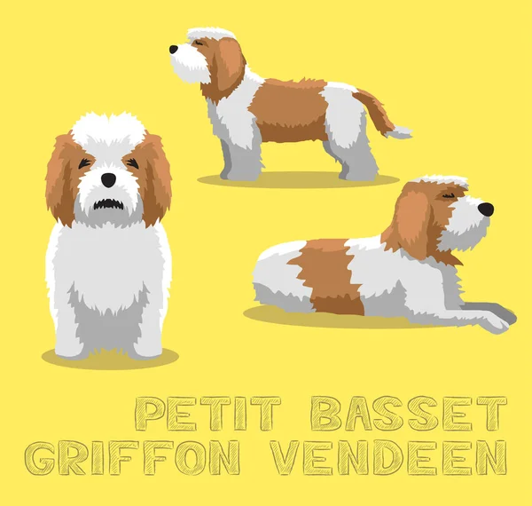 Dog Petit Basset Griffon Vendeen การ นเวกเตอร ภาพประกอบ — ภาพเวกเตอร์สต็อก