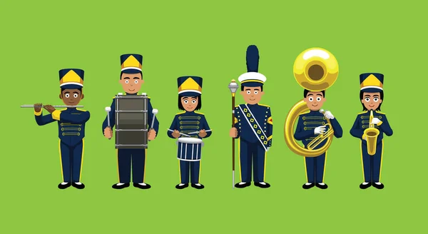 Bando Sevimli Çizgi Film Karakterleri Vektörü