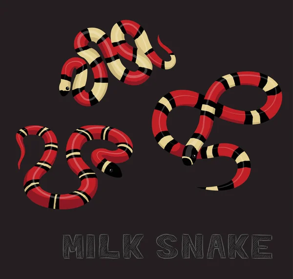 Milk Snake Cartoon Vector Illustration — Stock Vector