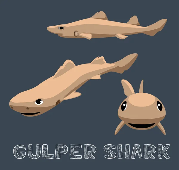 Gulper Shark การ นเวกเตอร — ภาพเวกเตอร์สต็อก