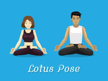 Manga Tarzı Çizgi Film Yoga Nilüfer Pozu
