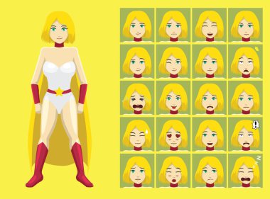 Manga Tarzı Süper Kahraman Kadın Kostüm Çizgi Film Karakteri Duygusallığı