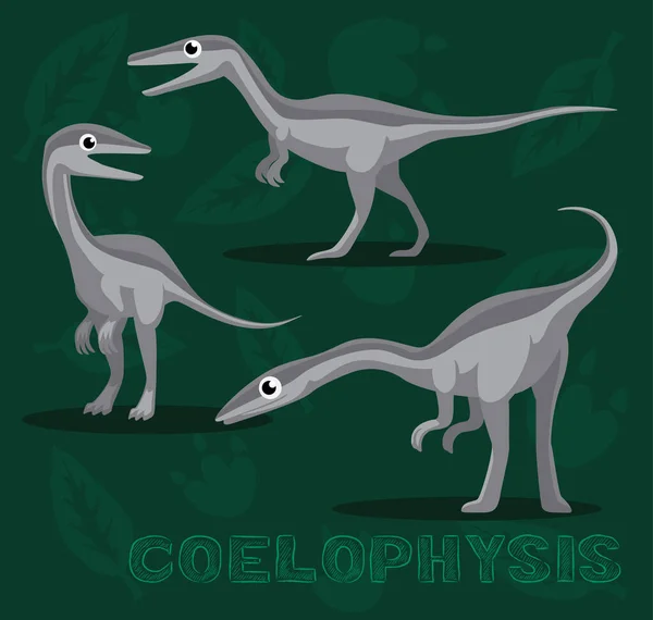 Illustration Vectorielle Coelophyse Des Dinosaures — Image vectorielle