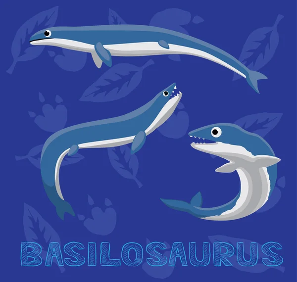 มอนสเตอร ทะเล Basilosaurus การ นเวกเตอร ภาพประกอบ — ภาพเวกเตอร์สต็อก