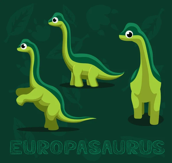 Dinosaurie Europasaurus Tecknad Vektor Illustration — Stock vektor