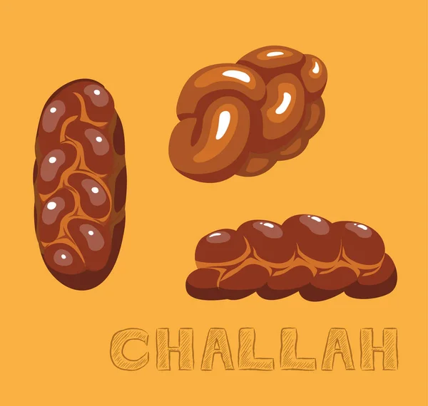 Хліб Тип Challa Векторні Ілюстрації — стоковий вектор
