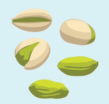 Gıda Çeşitli Pistachio Vektör Resimleri