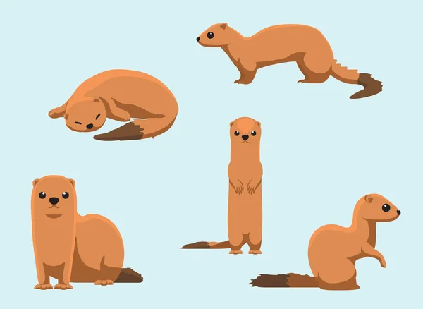 Espécies Invasoras Pequena Indiana Mongoose Vector Ilustração —  Vetores de Stock