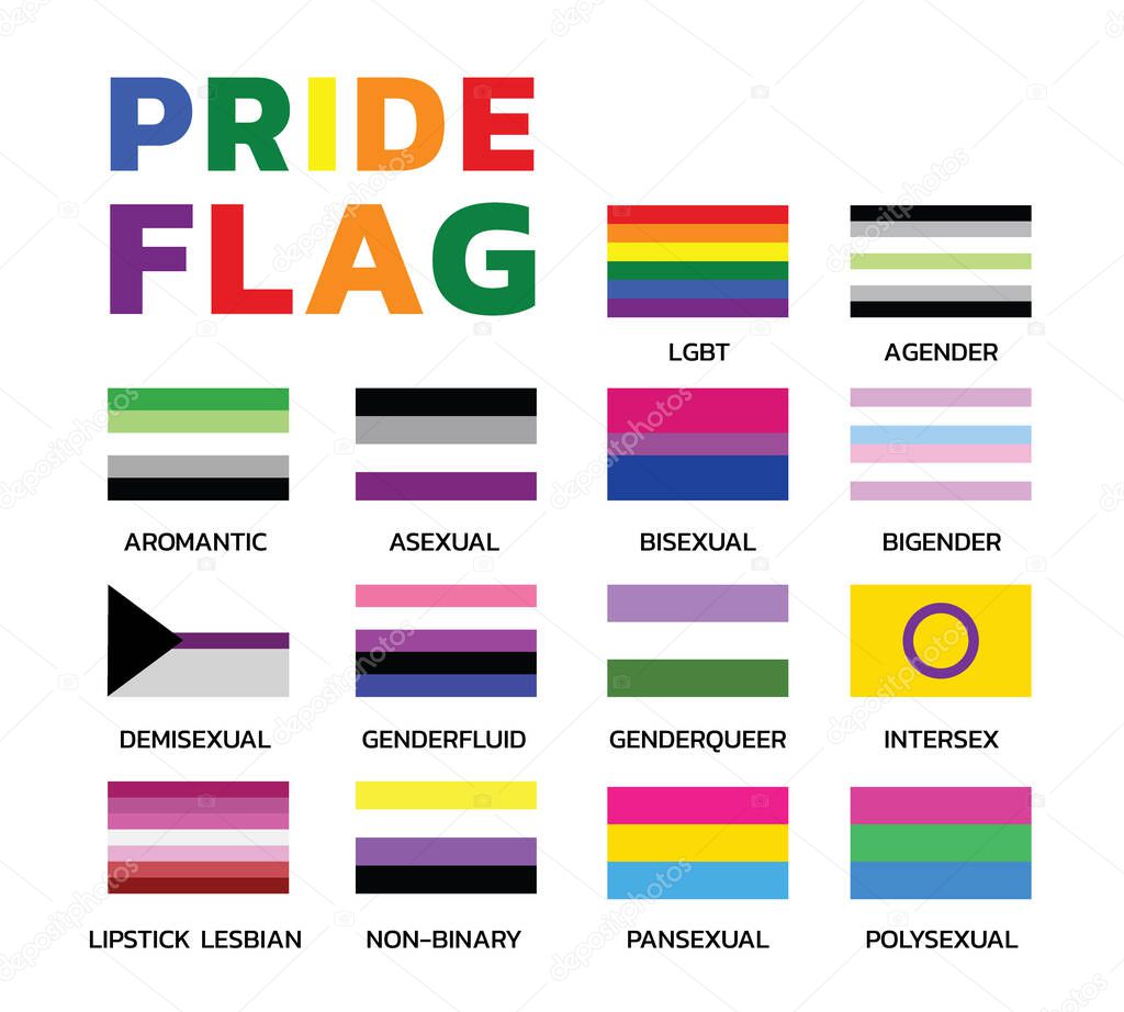 Pride Flags Variations Color Set
