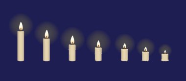 Mum Yavaşça Eritiliyor Çerçeve Vektörü Resimlemesi