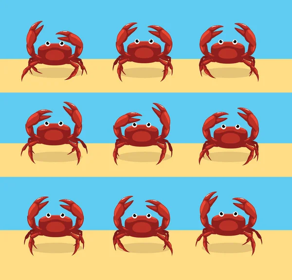 Crab Walking Animation Sequence Cartoon Vector
