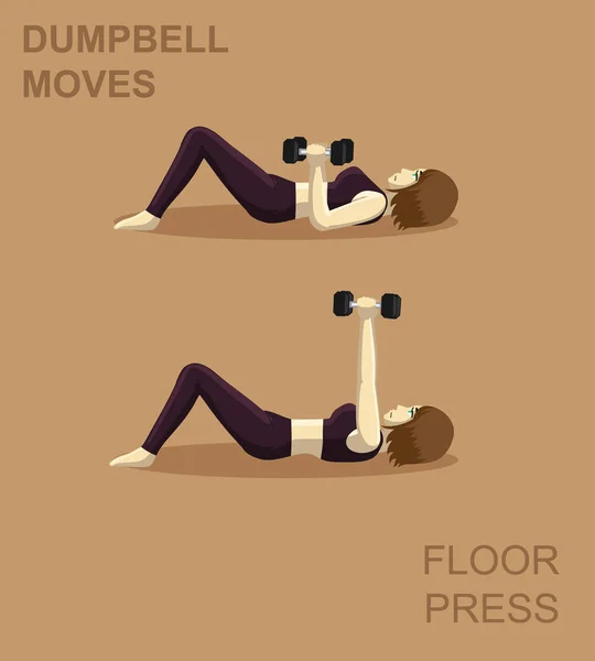 Підлоговий Прес Dumpbell Moves Manga Gym Set Ілюстрація — стоковий вектор