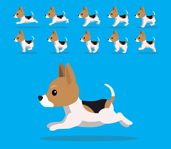 Animation Animale Séquence Chien Rat Terrier Cartoon Vector — Image vectorielle