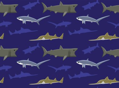 Köpekbalıkları Duvar Kağıdı 5 Kusursuz Desen