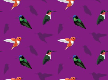 Kuş Sinekkuşu Çizgi Film Duvar Kağıdı