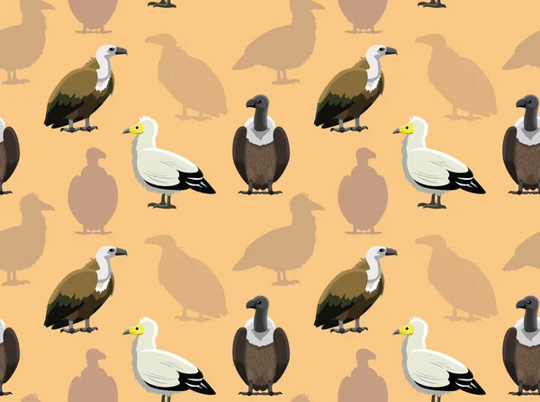 Ptak Sęp Tapety Bezszwowy Wzór — Wektor stockowy