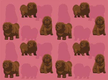 Tibet Mastiff Köpek Çizgi Filmi Karakteri Kusursuz Duvar Kağıdı Arkaplanı